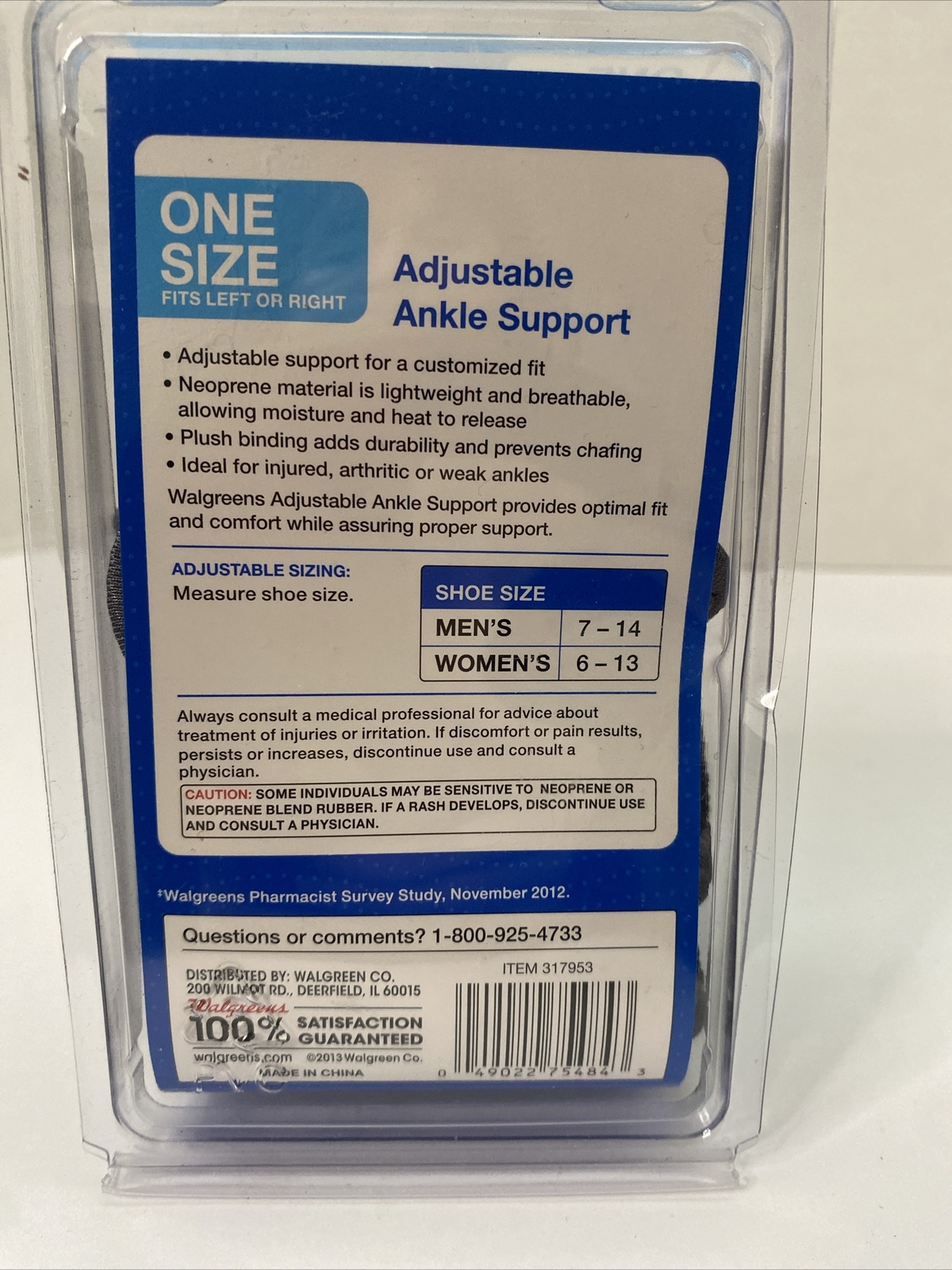 Adjustable Ankle Support Wrap One Size Brand New
