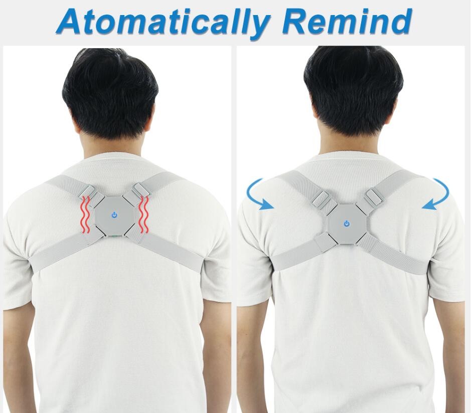 Smart Posture Corrector Bluetooth Vibration Sensor Back Brace Trainer Reminder