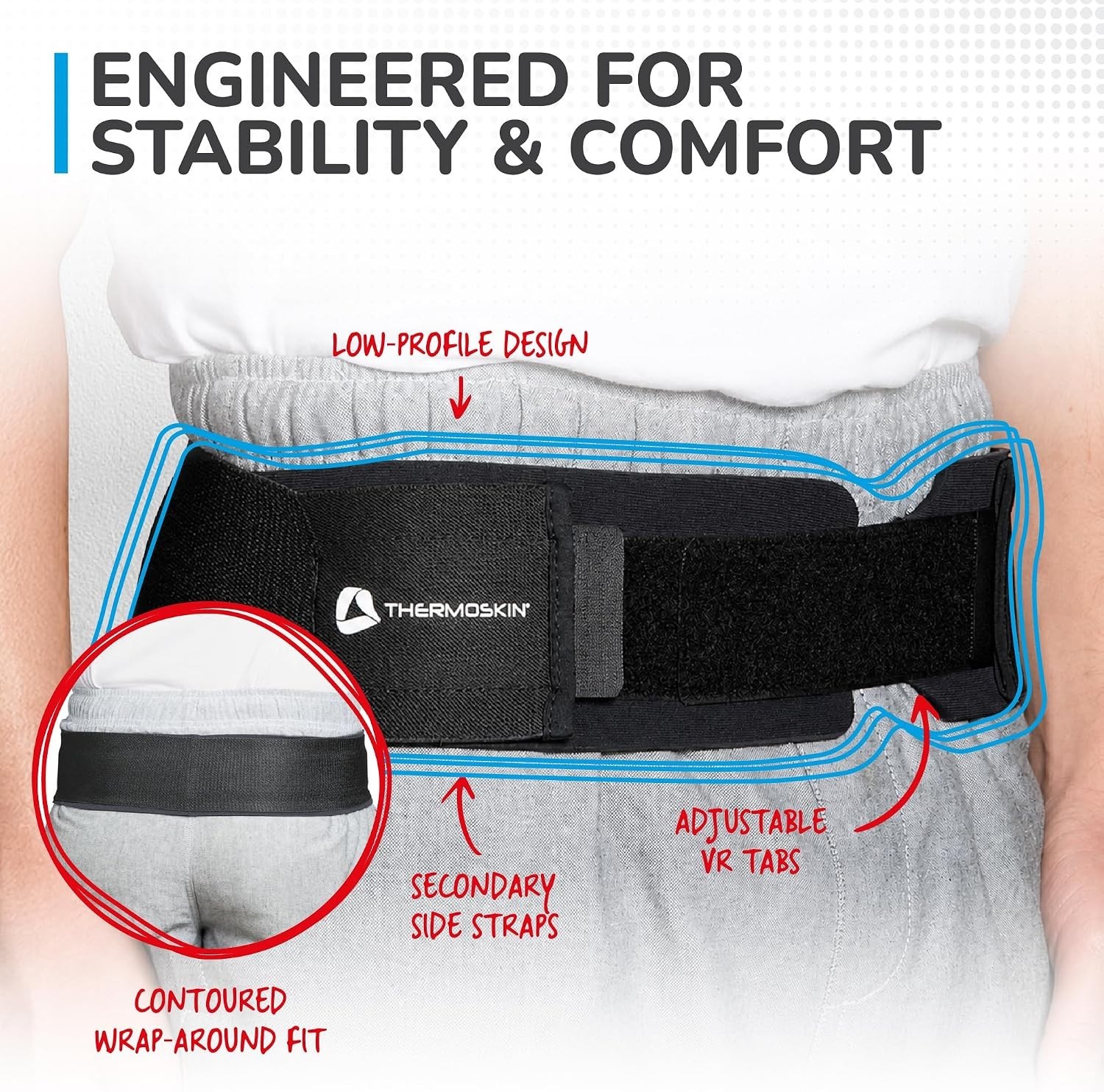 X-Large Black Sacroiliac Support Belt – Enhance Stability for Back Pain Relief