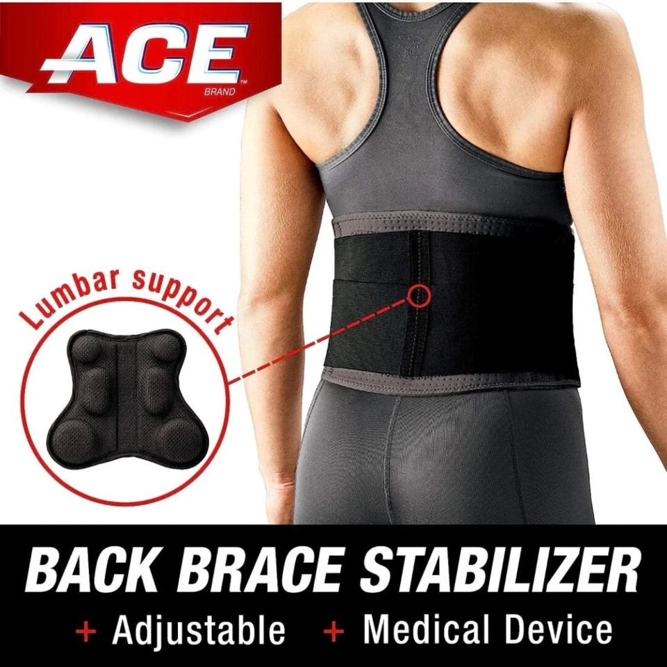 ACE Deluxe Back Stabilizer With Lumbar Support Adjustable Helps with Herniated