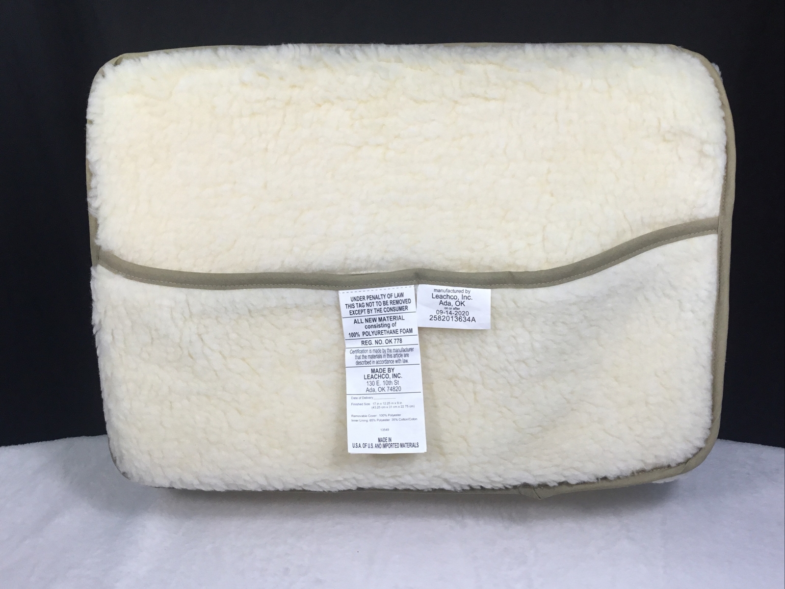 Vintage Leachco Leg Elevation Half Circle Under Knees Cushion Wedge Pillow