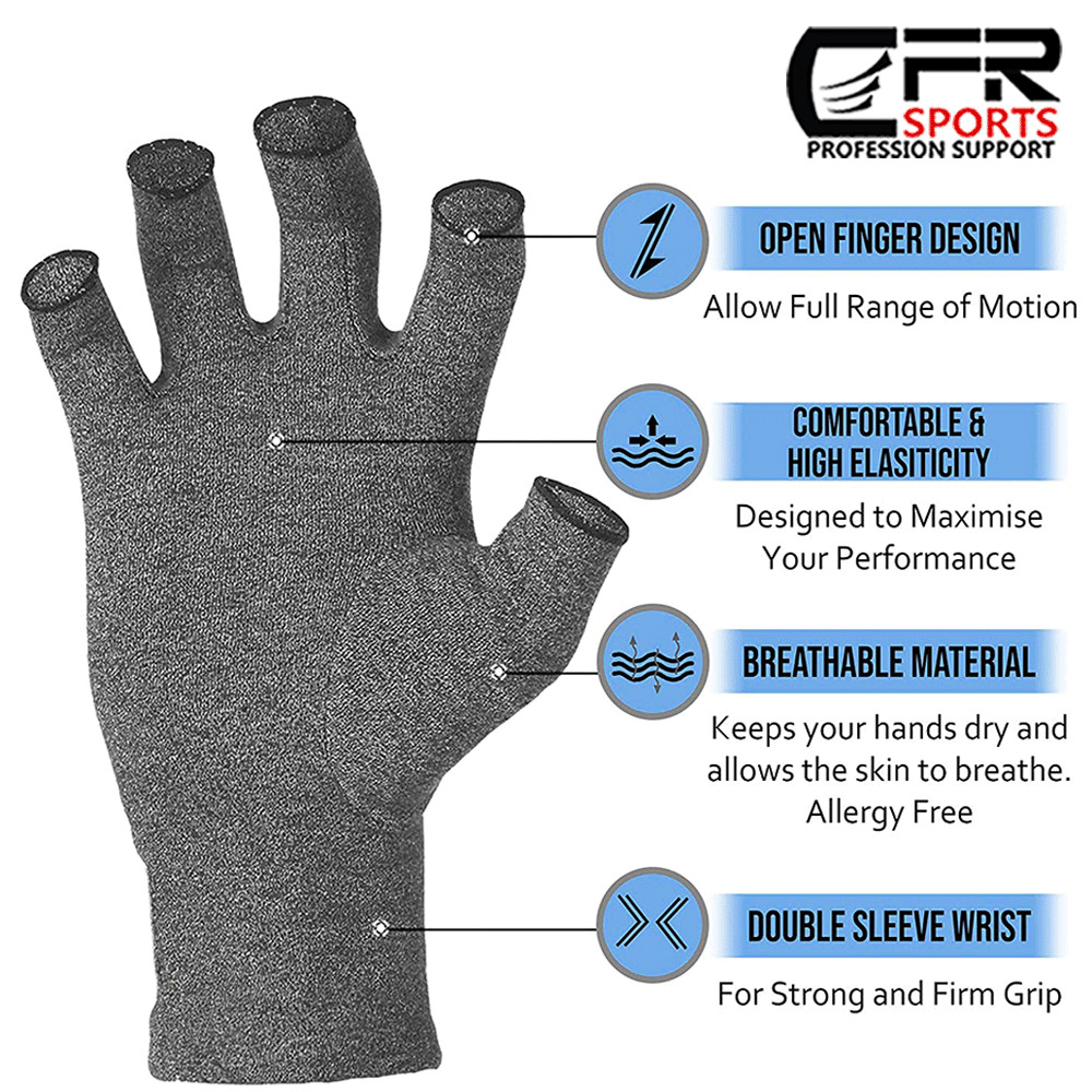 Compression Gloves Carpal Tunnel Anti Arthritis Pain Relief Therapeutic Brace @