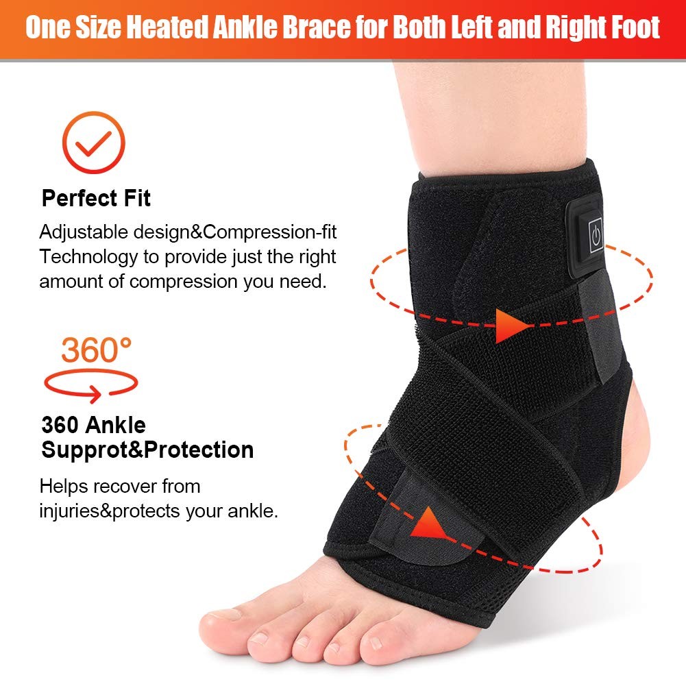 Tobillera calefactable para pies y lesiones por artritis para hombres y mujeres