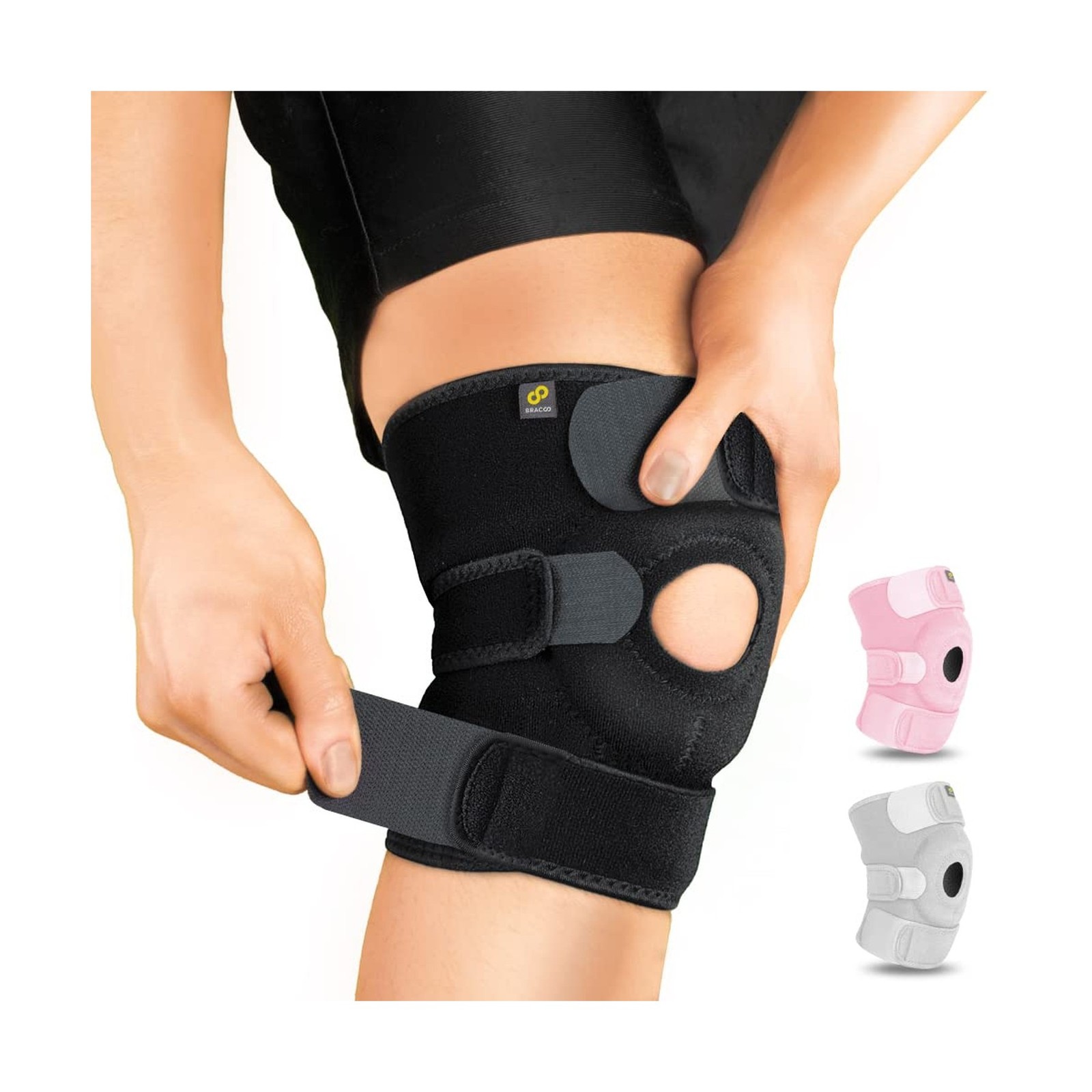 Bracoo Knee Support Brace for Men Women, Adjustable Compression Sleeve Wrap P…