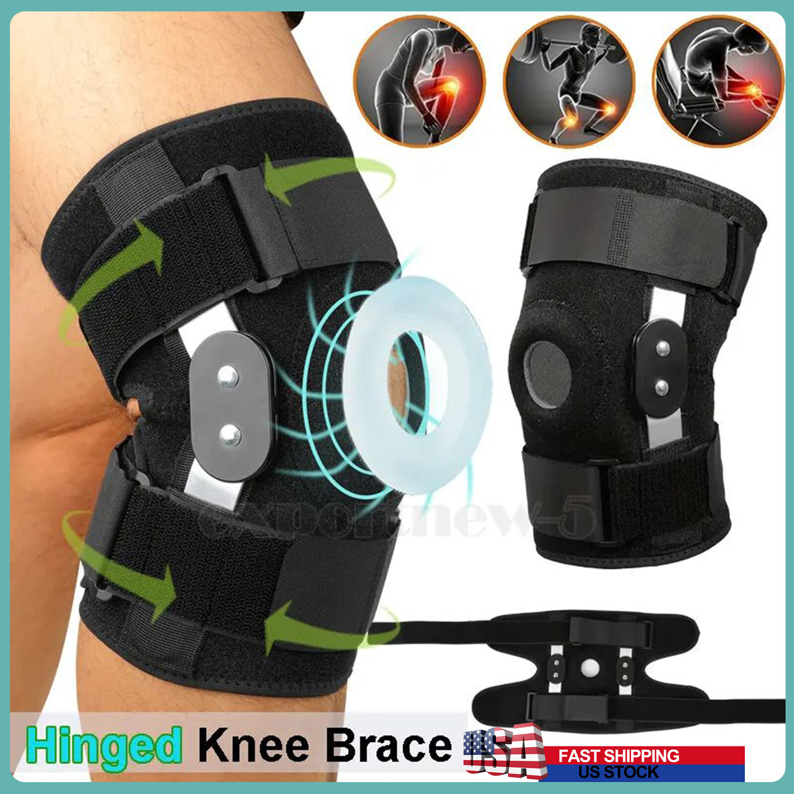 Ajustable Rodillera Ortopedica Para Dolor De Rodillas Soporte Trabajo Rodilleras