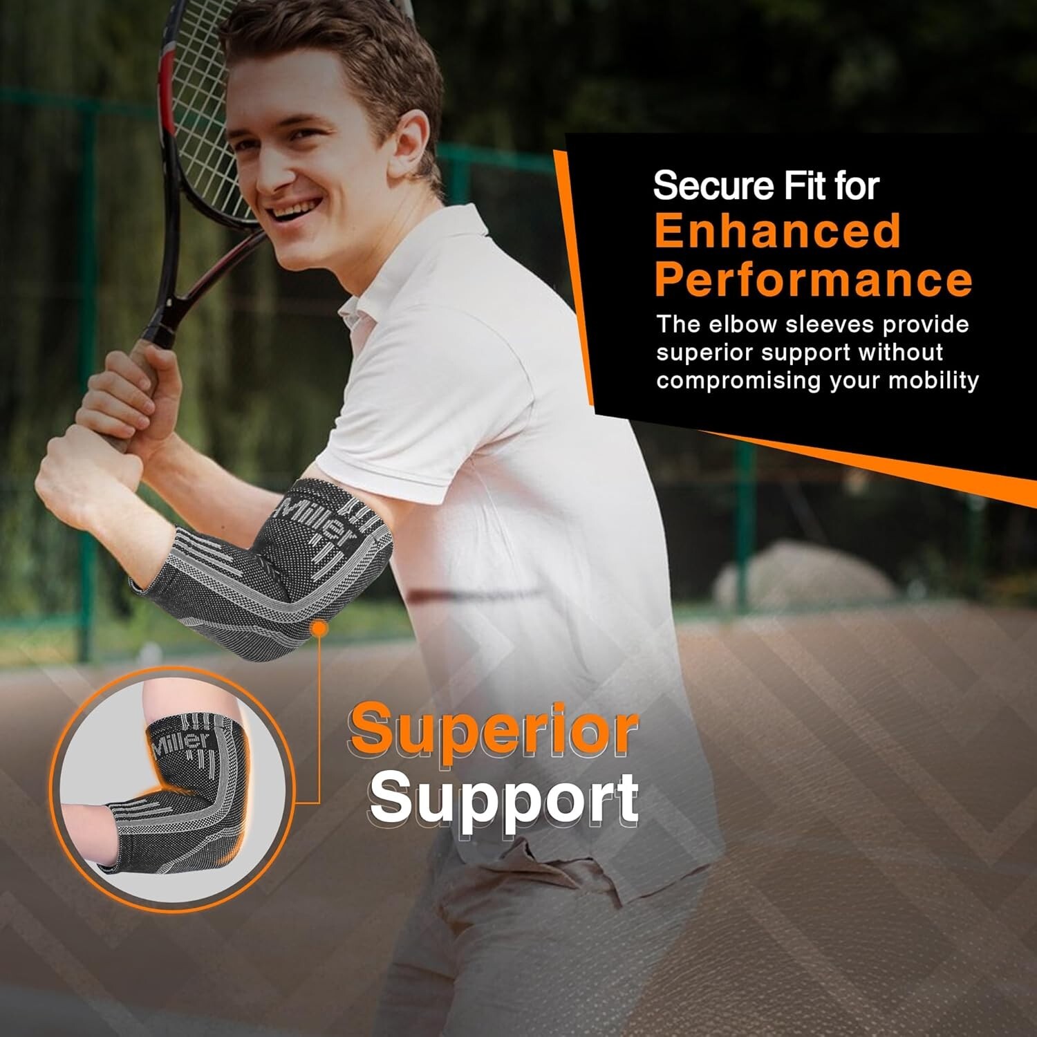 Doc Miller – Compression Elbow Brace – Small – Grey
