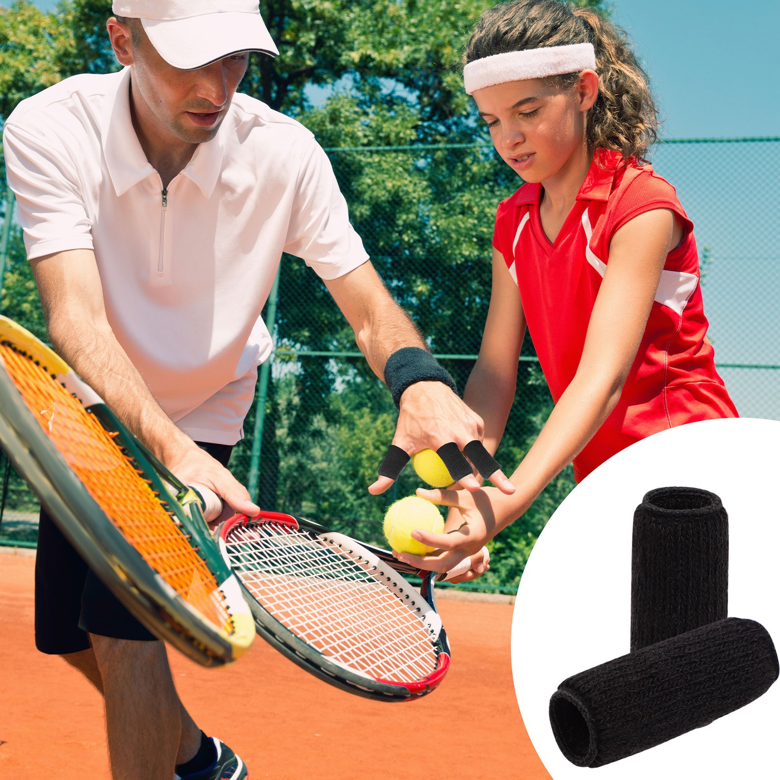 10 Pcs Black Finger Sleeves Compression Brace Splint Arthritis Sports Protector