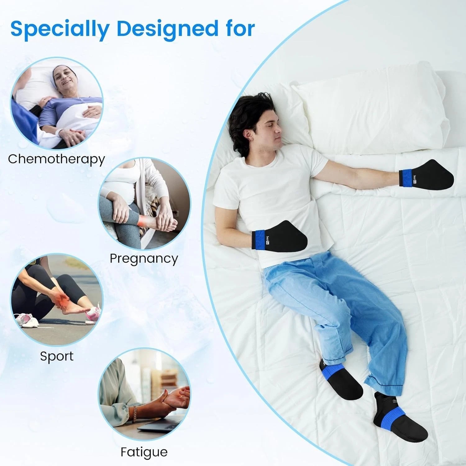 Cold Therapy Gloves & Socks for Chemotherapy – Chemo Ice Packs for Hands & Feet