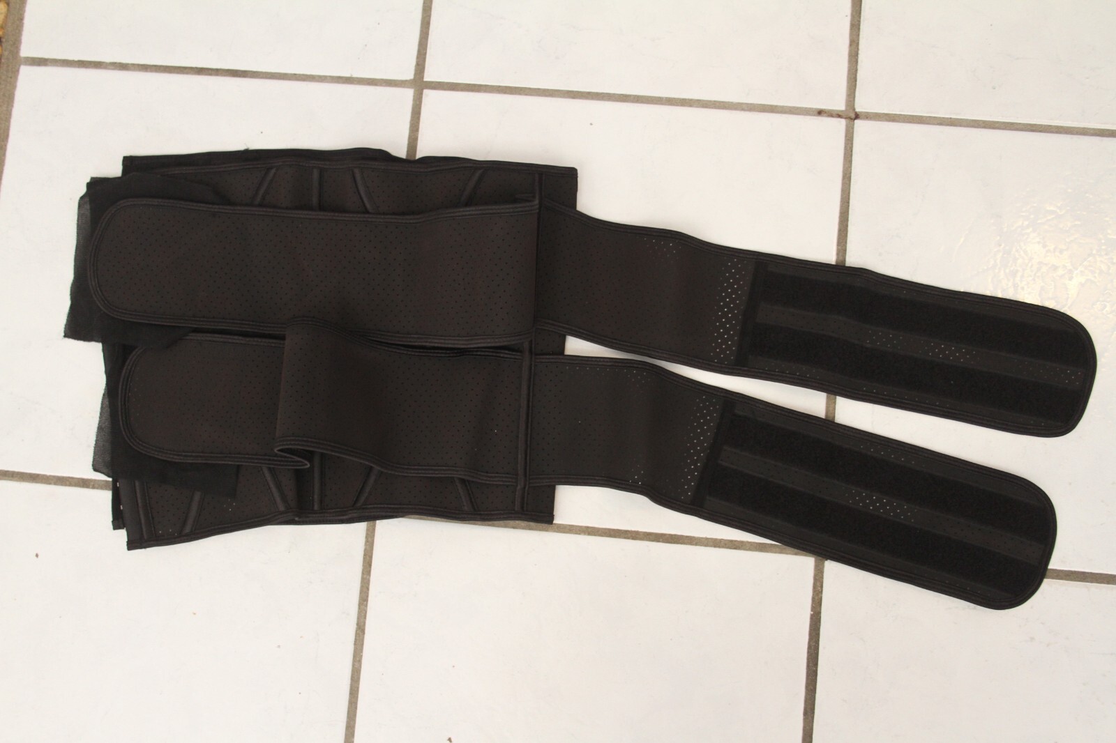Back Support Belt Lower Lumbar Brace 2 Pull 4 Hook Waist Strap Women Size Small