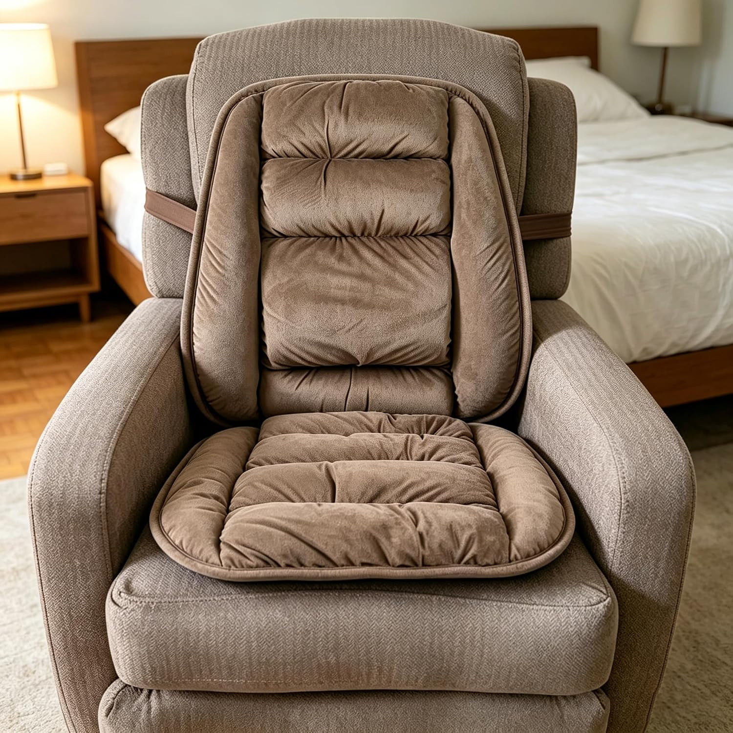 ALIBO Low Back Pain Relief Large Size Firm Lumbar Support and Nonslip Recliner C