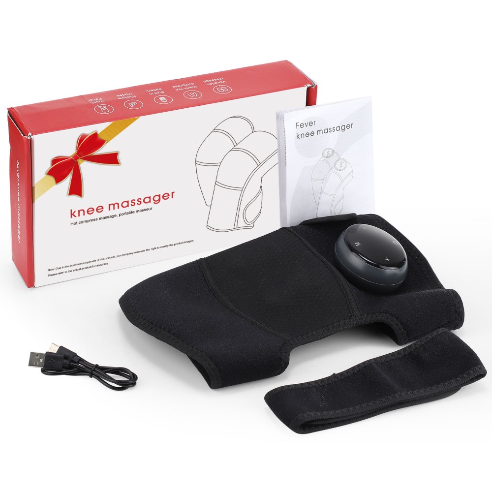 Electric Knee Massager Shoulder Brace with 5 Vibration Modes, 5 Heating Levels