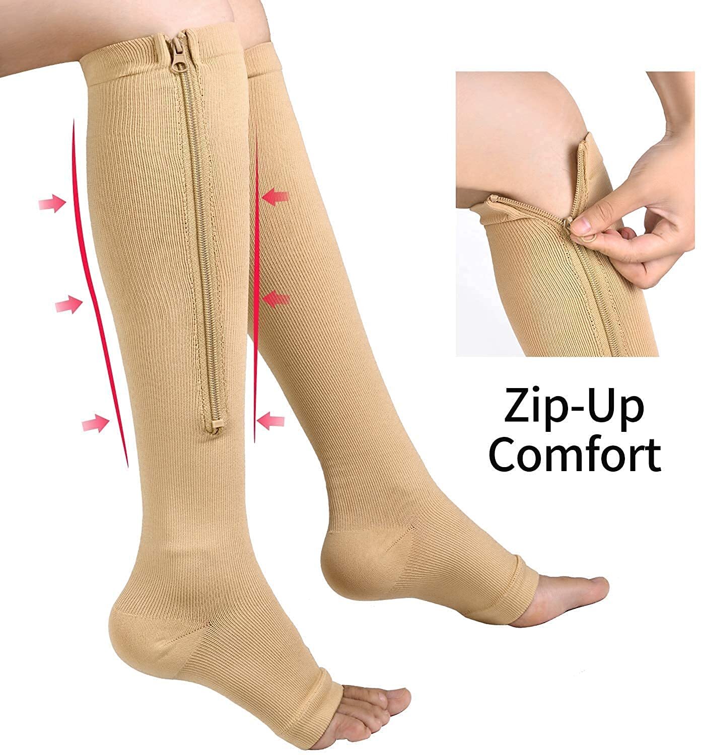 Mojo Compression Socks for Extra X-Wide Calf Lymphedema Support Socks 20-30 mmHg