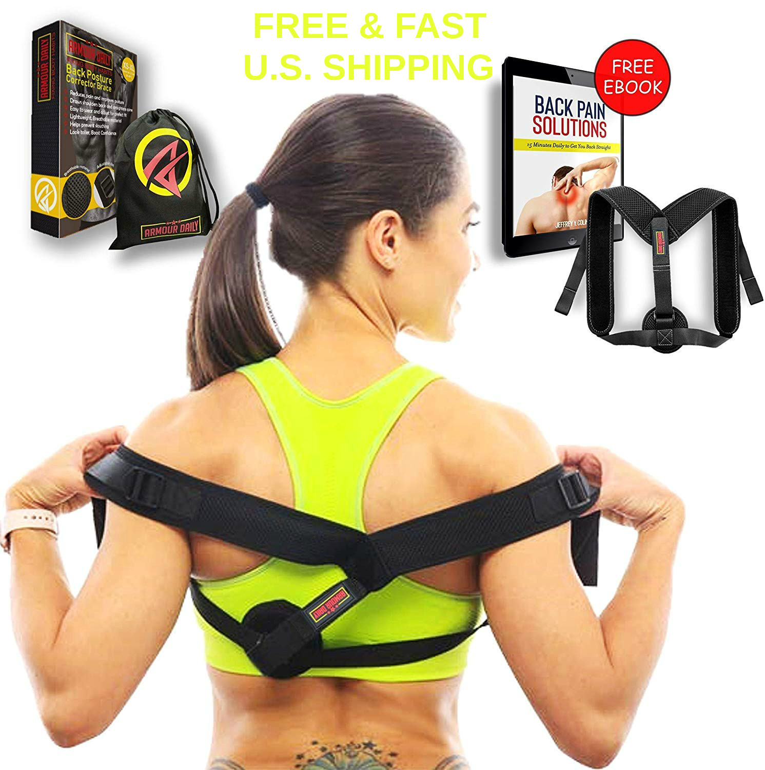 POSTURE CORRECTOR Shoulder Correct Neck Back Pain Alignment Comfort PAIN RELIEF