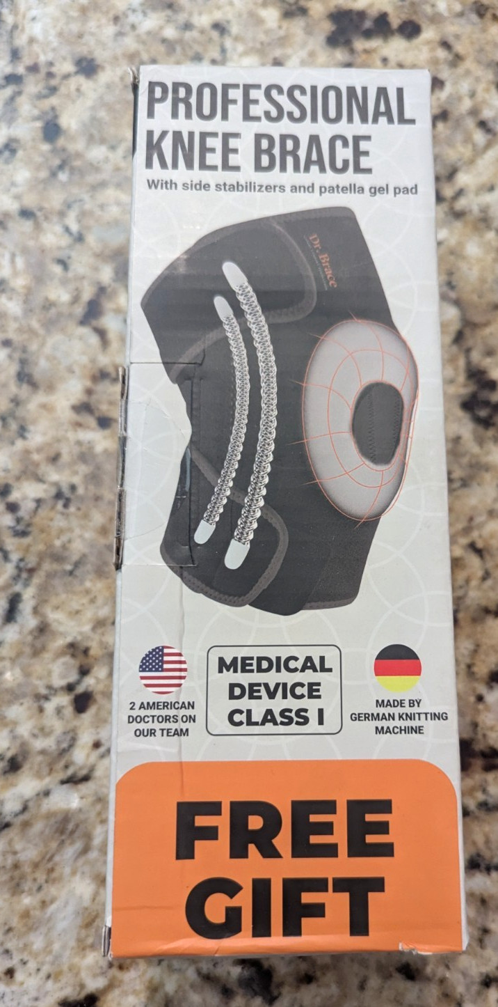 Dr Brace Professional Knee Brace Side Stabilizers Gel Pad size L