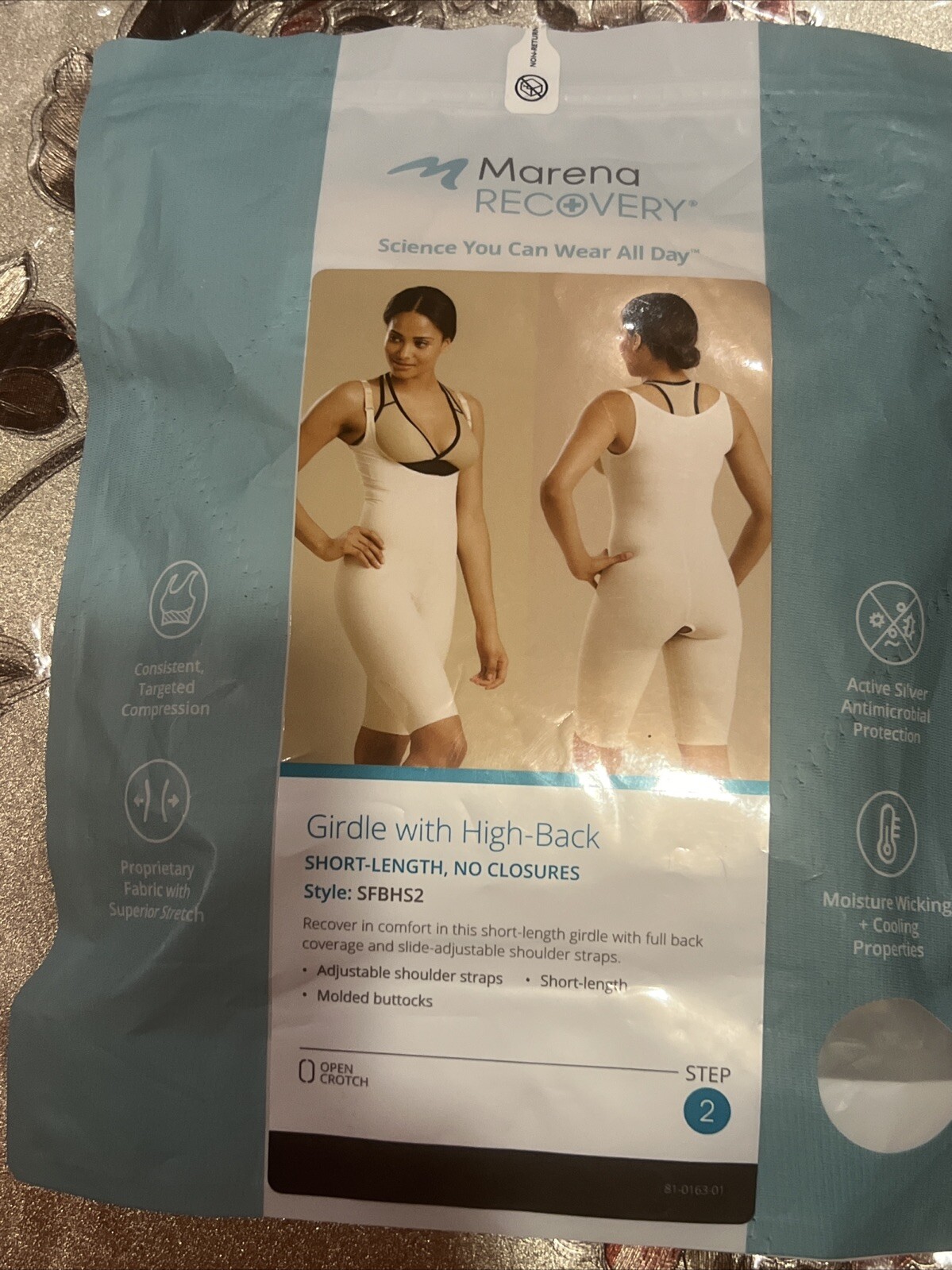 Marena Recovery SFBHS Step 2 High Back Short/Thigh Length XL Beige 32-35″Waist