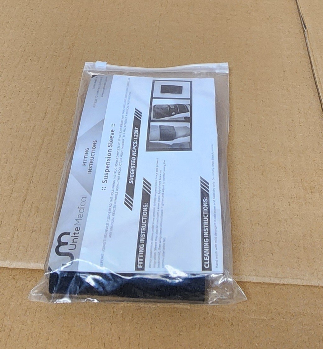LOT of 2 ~ UNITE Medical Suspension Sleeve (UNIVERSAL) L2397 Black New