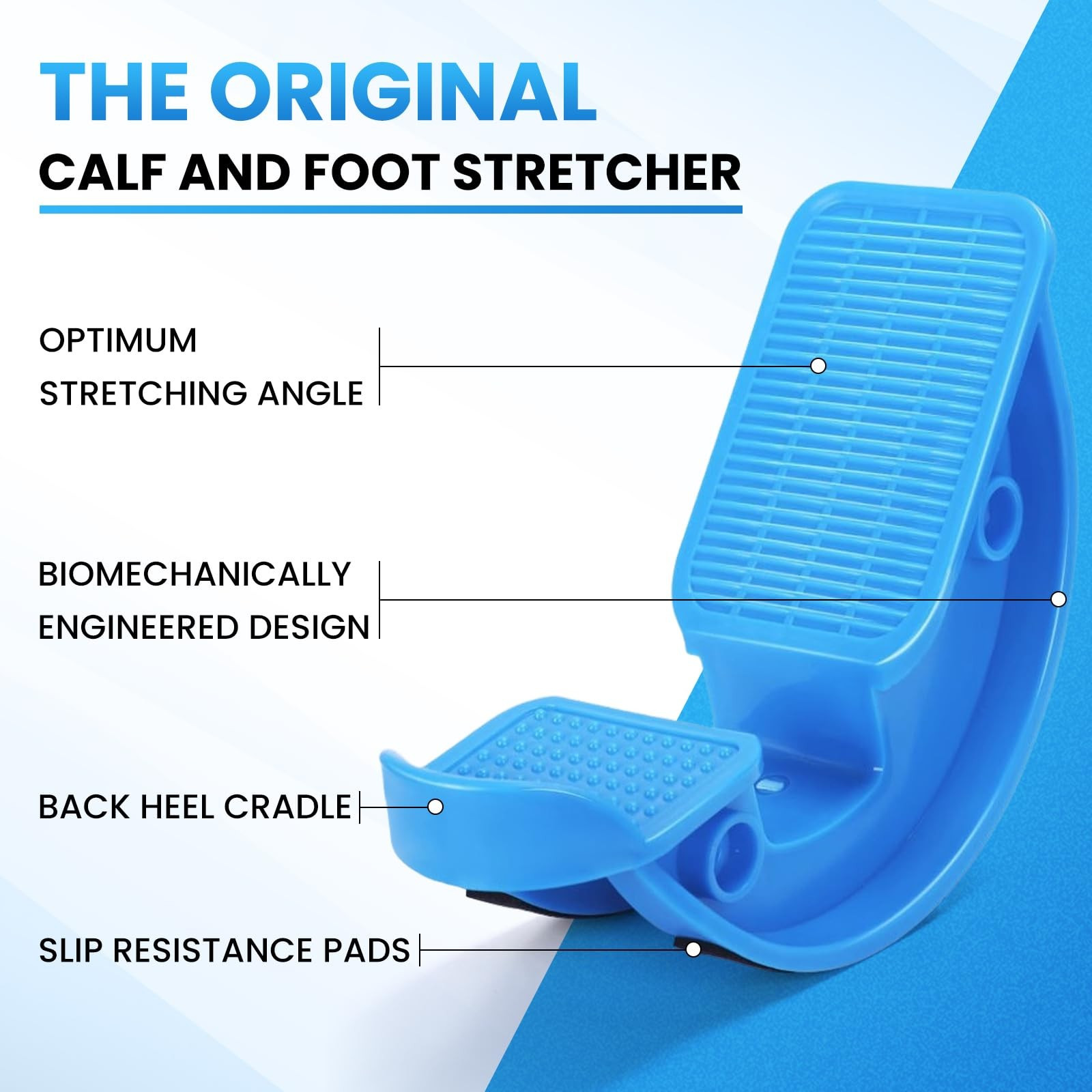 Calf Stretcher and Foot Rocker for Plantar Fasciitis – Leg Stretching Strap, …