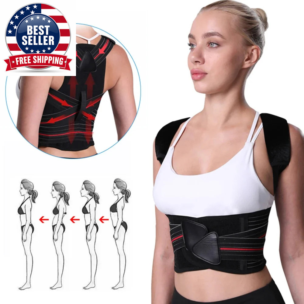 1PC Large Size Posture Corrector for Men and Women – Adjustable Muscle Memory Su