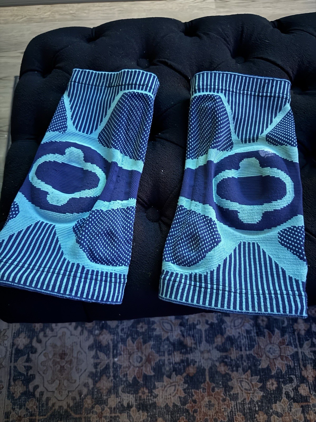 NEENCA Compression Knee Sleeves for Knee, Blue/Black, Size M Pair