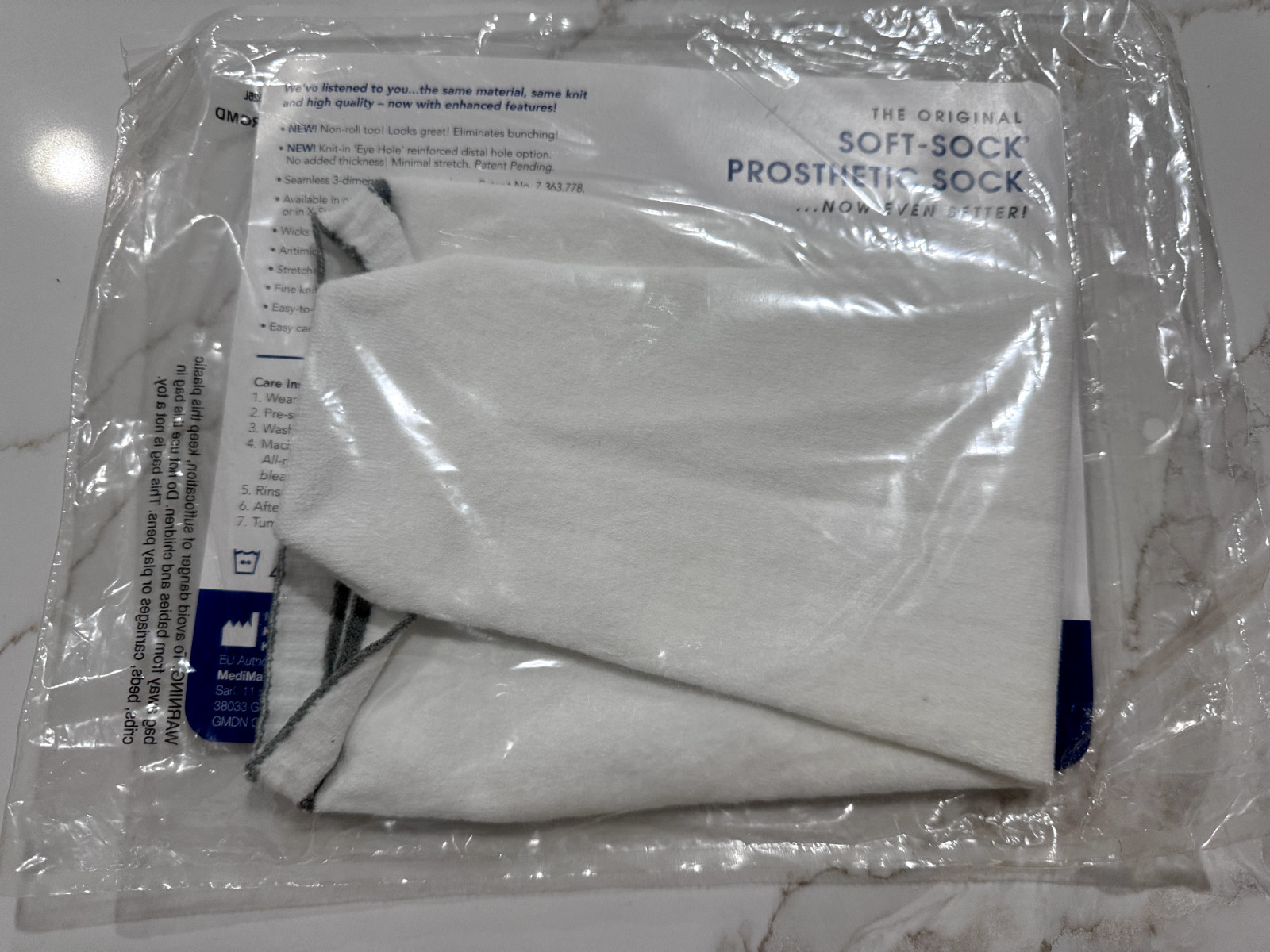 Knit-Rite SOFT SOCK LTWT HOLE Prosthetic Sock – Fits #1, #2 x 16-20 NEW
