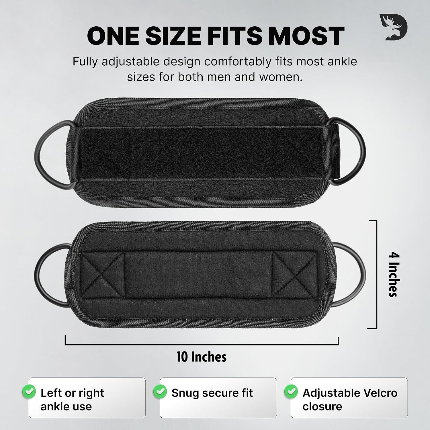 Dmoose Ankle Strap for Cable Machine – One Size Fit with Premium Padding, Workou