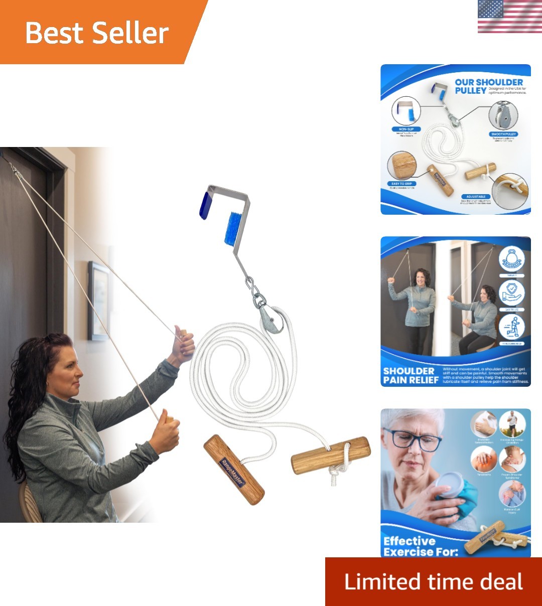 Rehabilitation Aid: Econo Ranger Shoulder Pulley – Non-slip with Durable Design