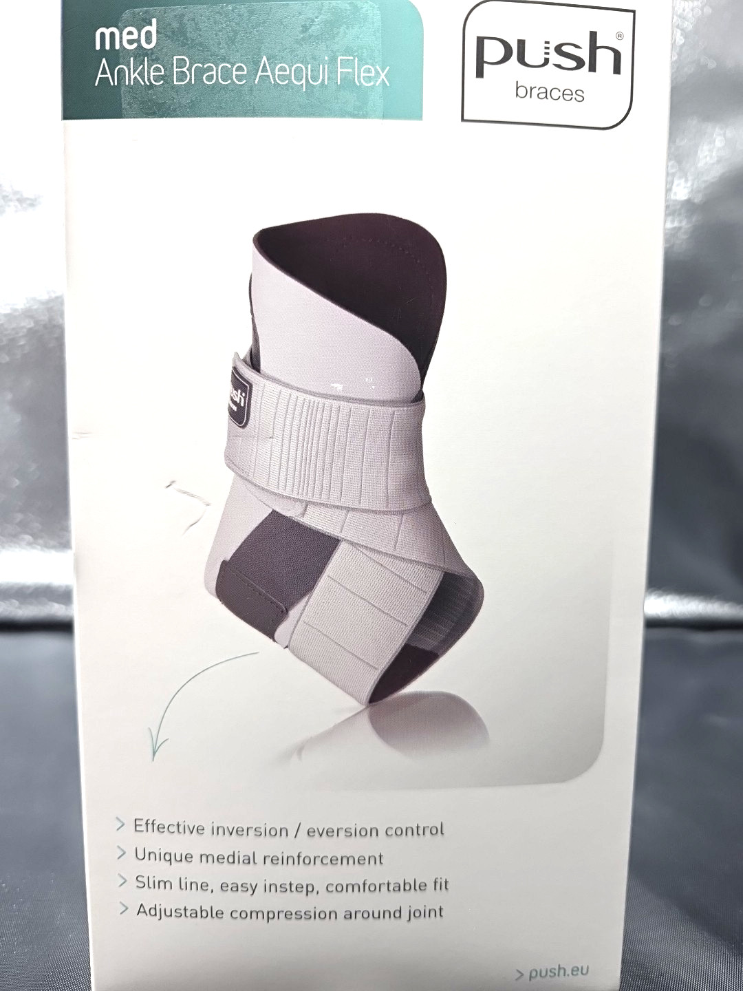 PUSH BRACES Med Ankle Brace Aequi Support Size 3 Left Side