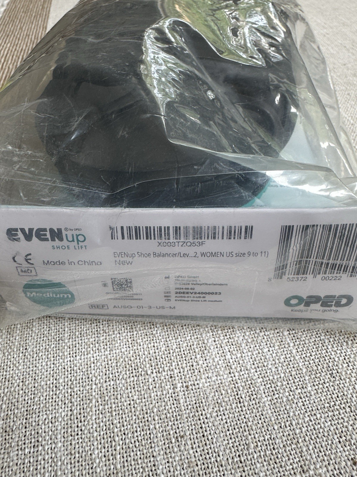 EVENup Shoe Leveler Lift Balancer Adjustable Women Medium Black