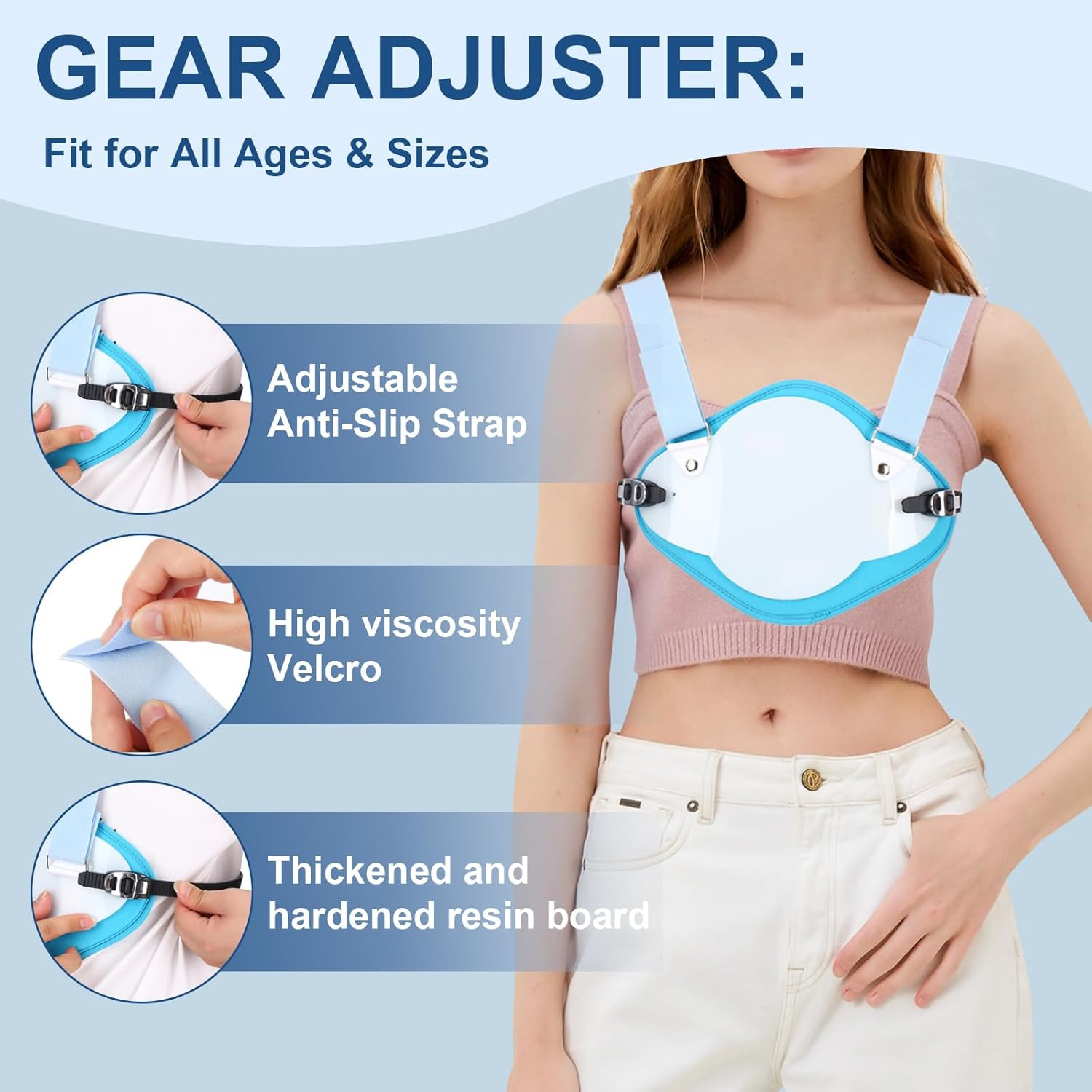 Pectus Carinatum Orthosis Brace, Adjustable Pigeon Chest Orthosis Support, Ribs