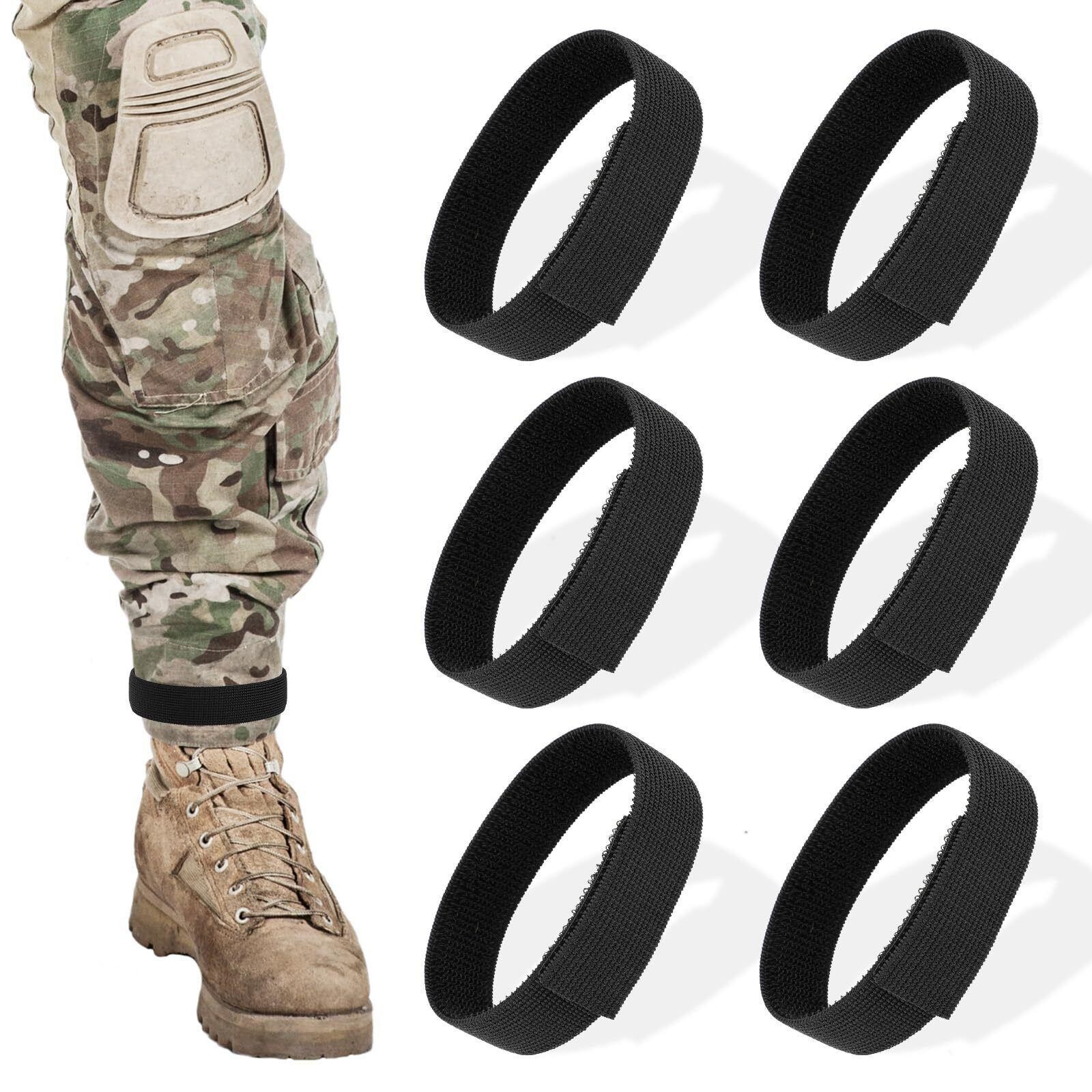 6 Pieces Bicycle Safety Belt Cycling Pant Leg Band Elastic Ankle Leg Strap