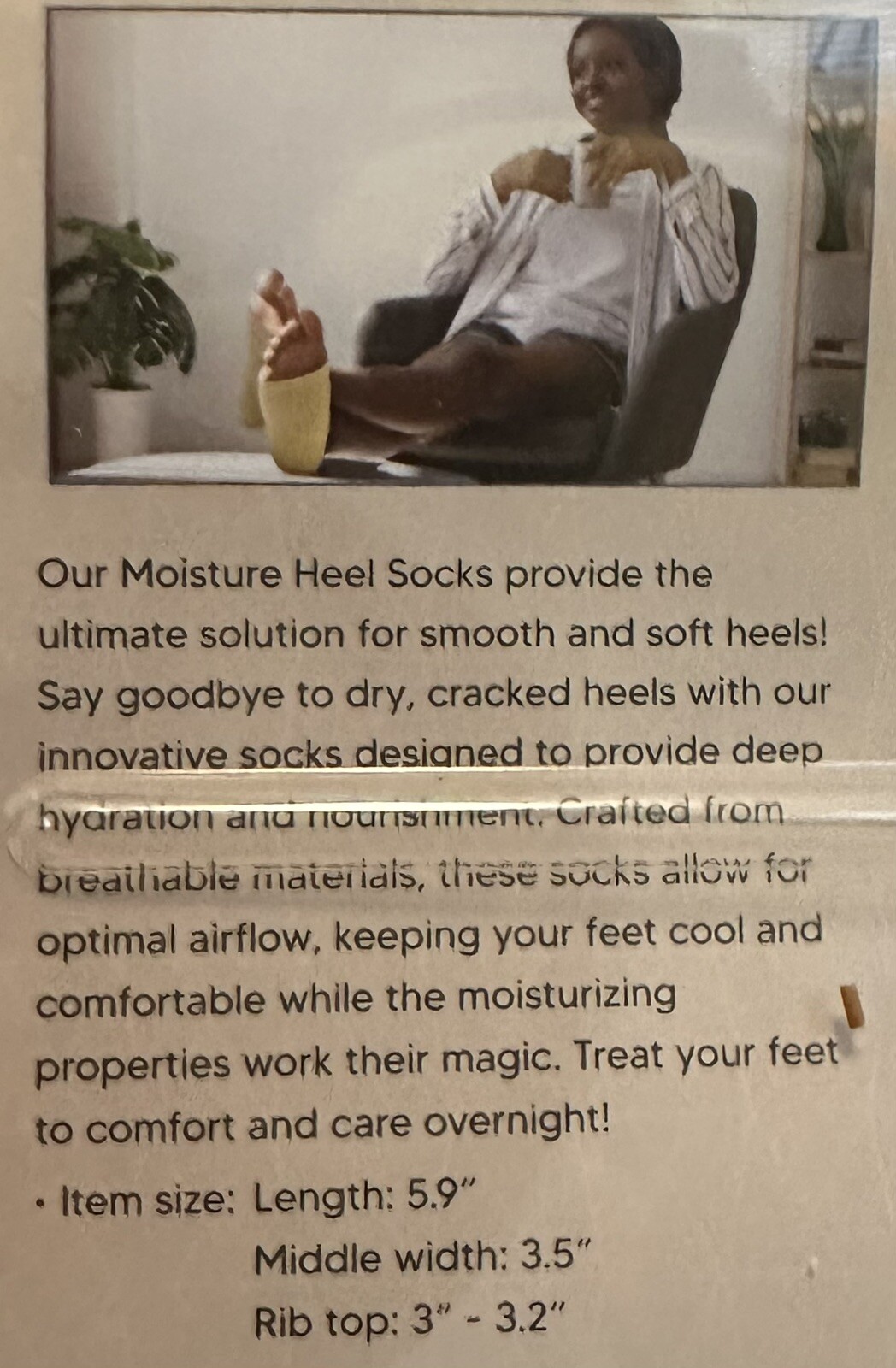 Black VitalBliss Moisturizing Heel Socks, One size fits All