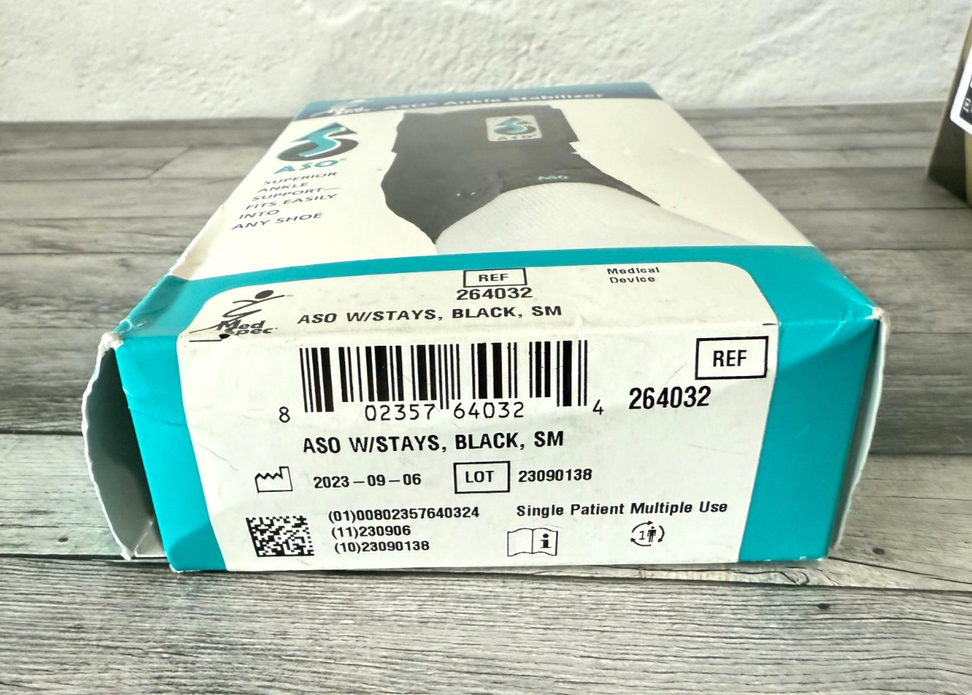 Med Spec 264012 Small Size ASO Ankle Stabilizer / Brace Support- Black