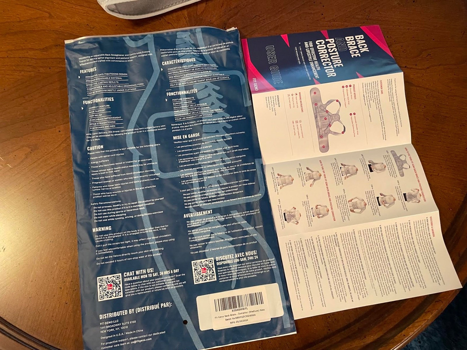 Back Brace & Posture Corrector.Medium. Fit-Geno brand. Only tried on, never worn