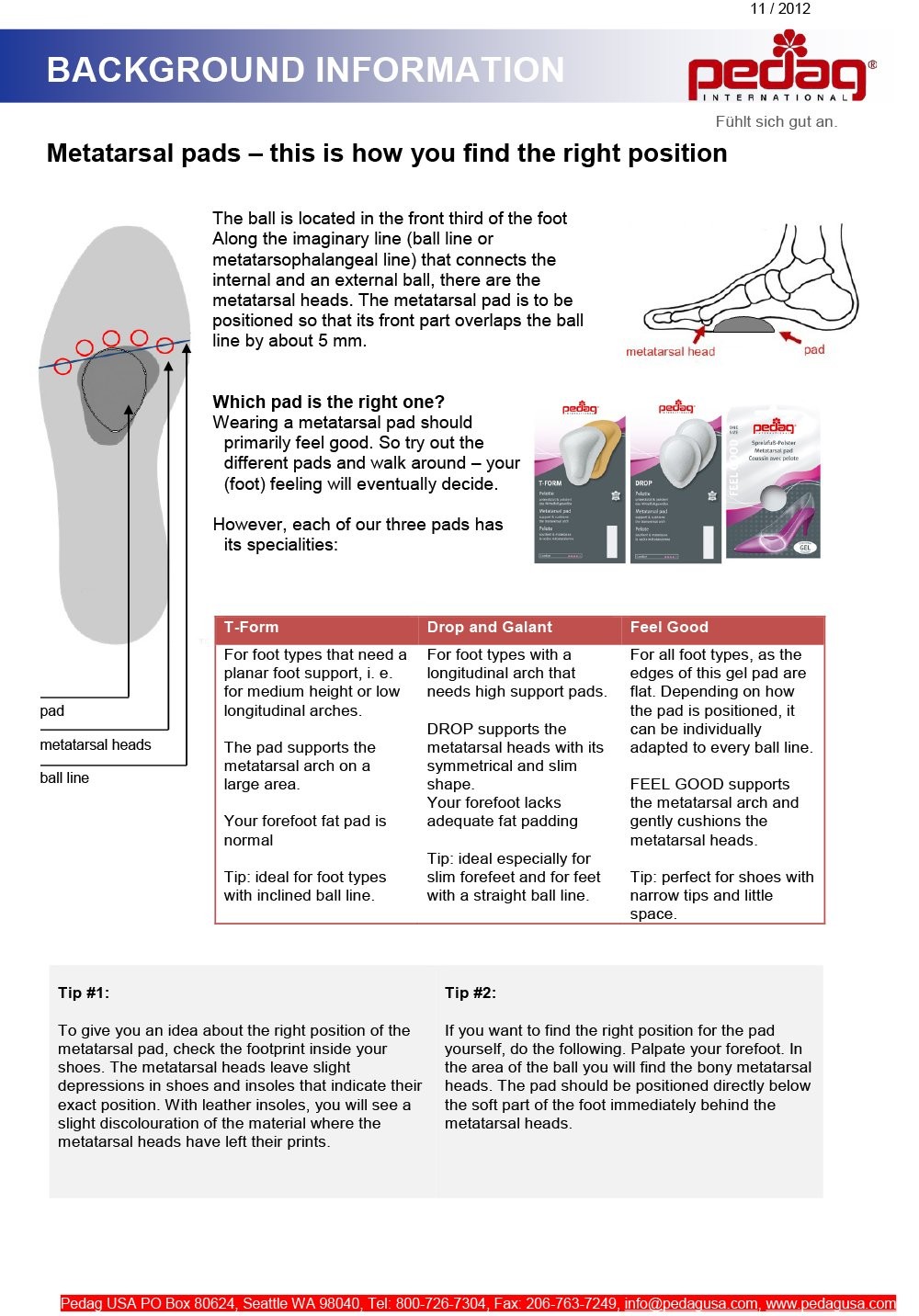 White T Form Metatarsal Pads For Forefoot Pain Relief Eu 38 40 Us W8 10W