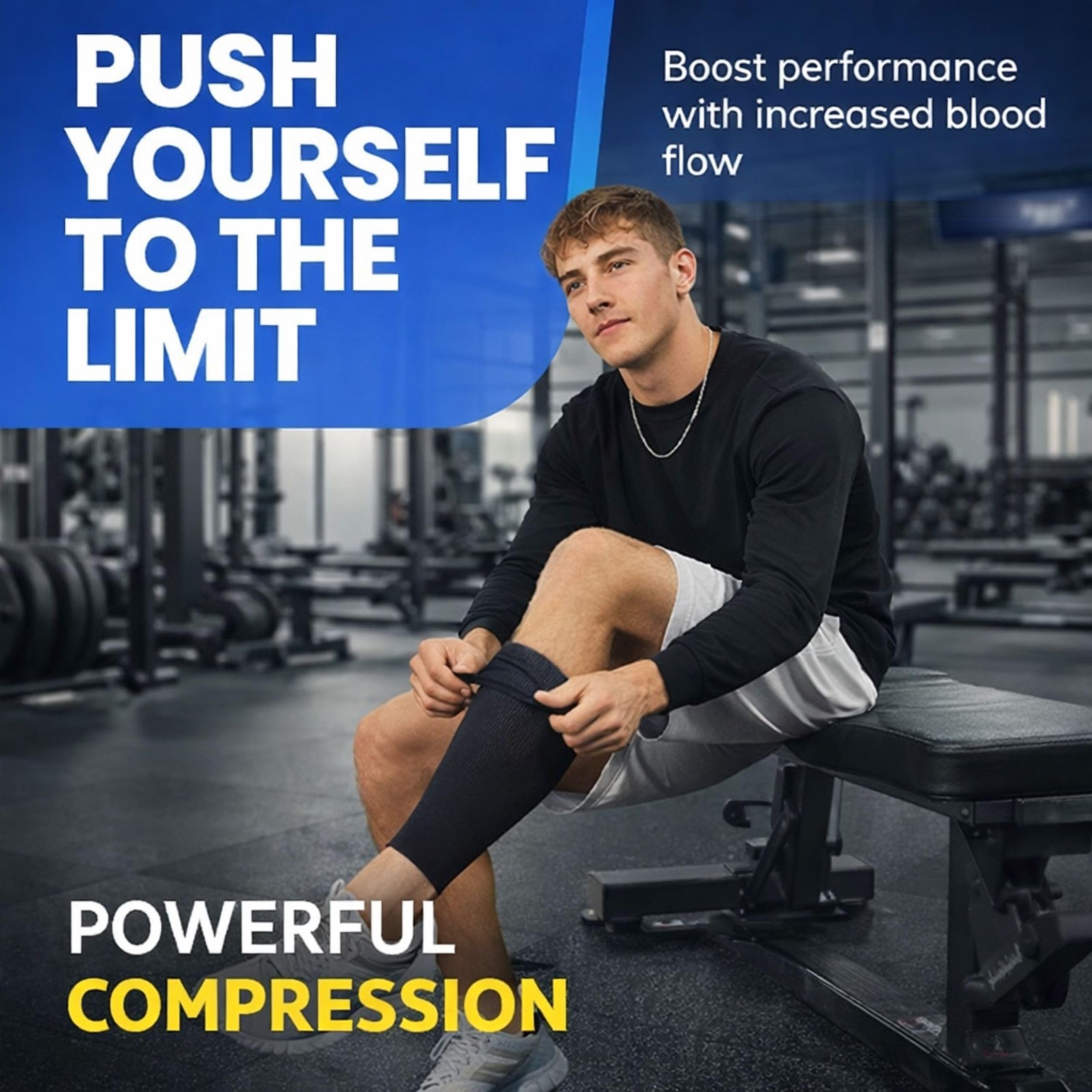 Leg Compression Sleeve, Calf Support Sleeves Legs Pain Relief for Men and Wom…
