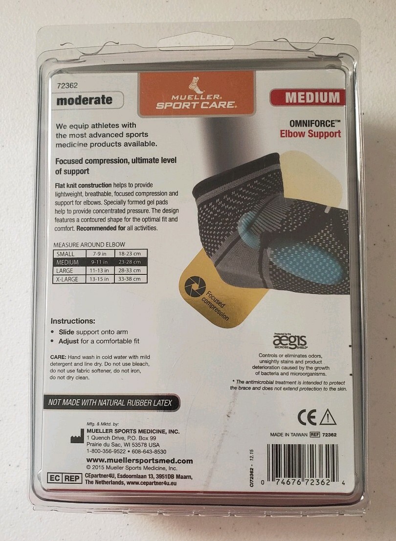 Mueller Sports Medicine Omniforce Elbow Support, 0.30 Pound, Medium