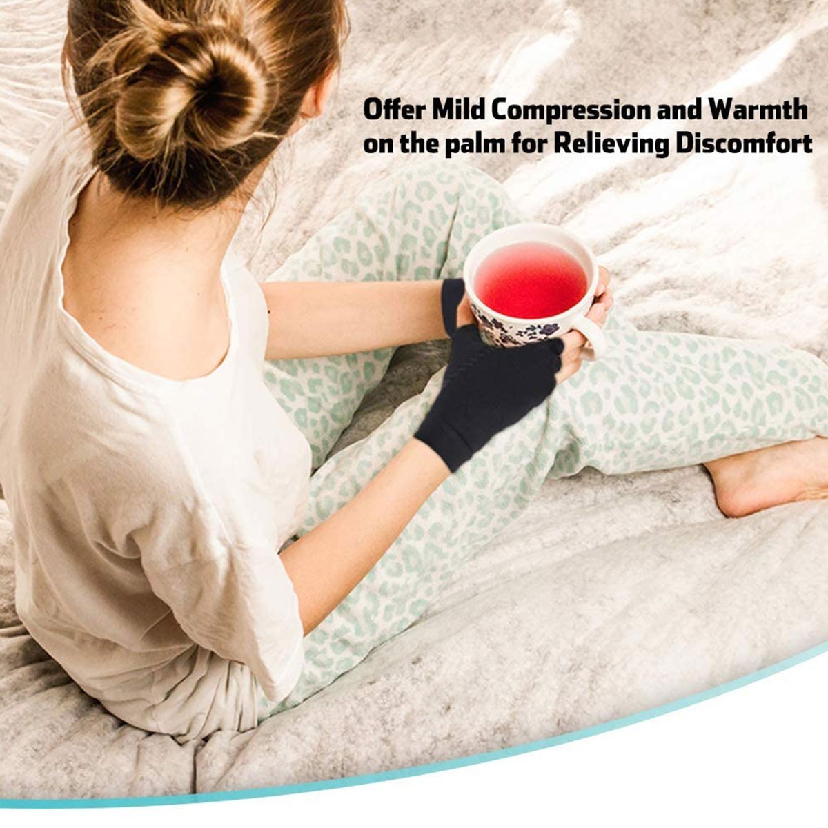 Copper Fiber Compression Gloves for Arthritis RSI Joint for Workout & Daily Use