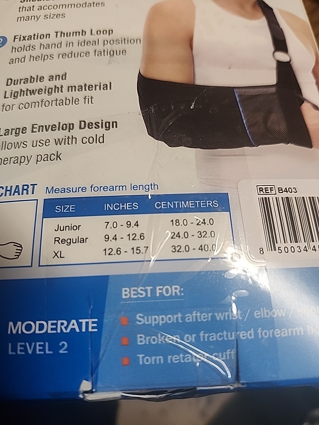Comforband Arm Sling Lightweight & Breathable MedicalReg Left Or Right Level 2