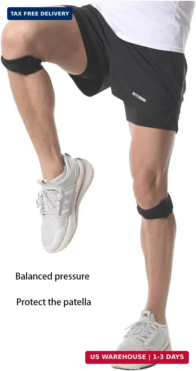 INOGIH 2 pcs Knee-Brace for Men Women Patella-Tendon-Knee-Support-Strap for Bask