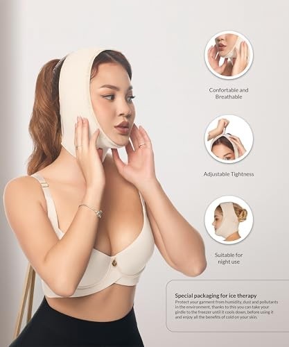 Premium Chin Strap with Foam Padding – Face Lift Compression for Double Chin, Ja