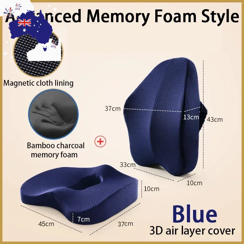 Memory Foam Seat Cushion Orthopedic Pillow Coccyx Office Chair Cushion Support W