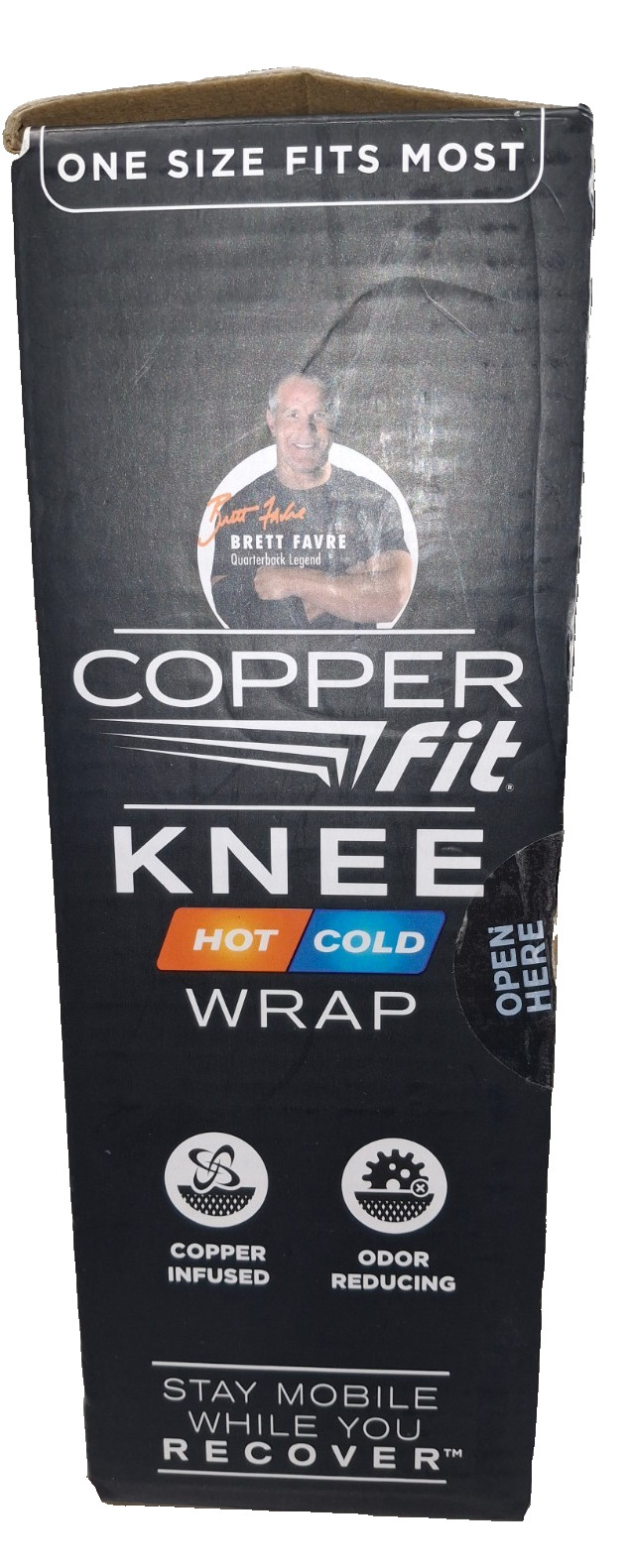 Copper Fit Rapid Relief Knee Hot Cold Therapy Adjustable Wrap One Size Fits Most