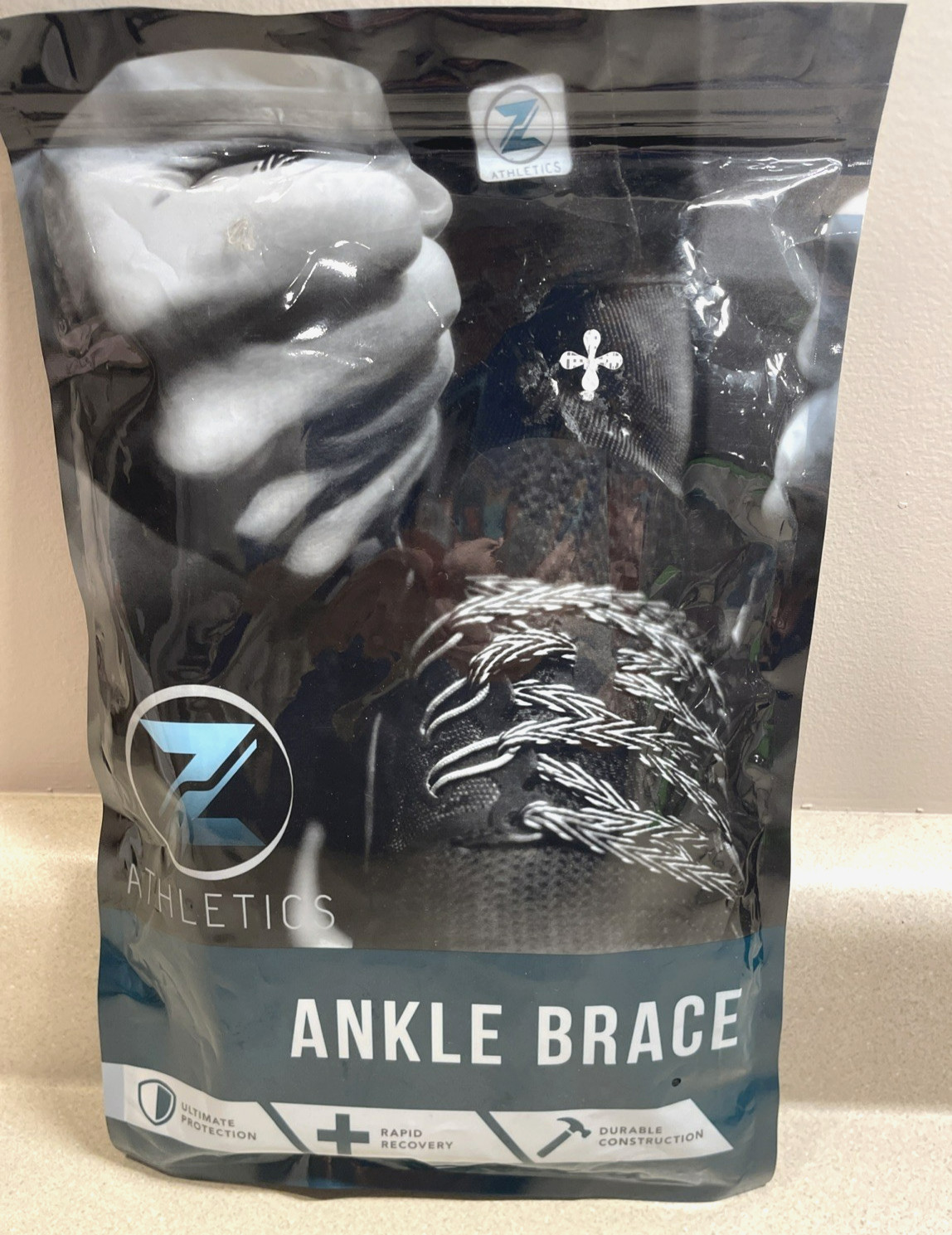 New in Package Zenith Ankle Brace Lace Up Large Black Z Athletics