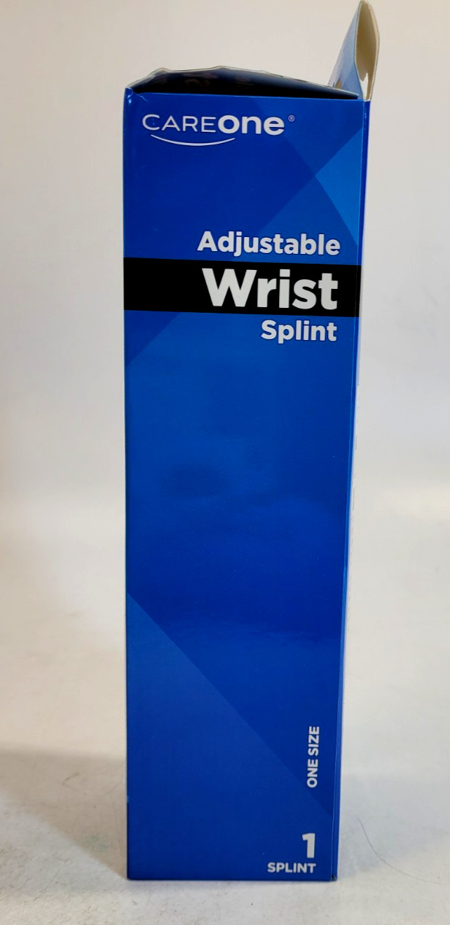 CareOne Adjustable Wrist Splint Brace One Size Support for Pain, Weak or Sore Wr