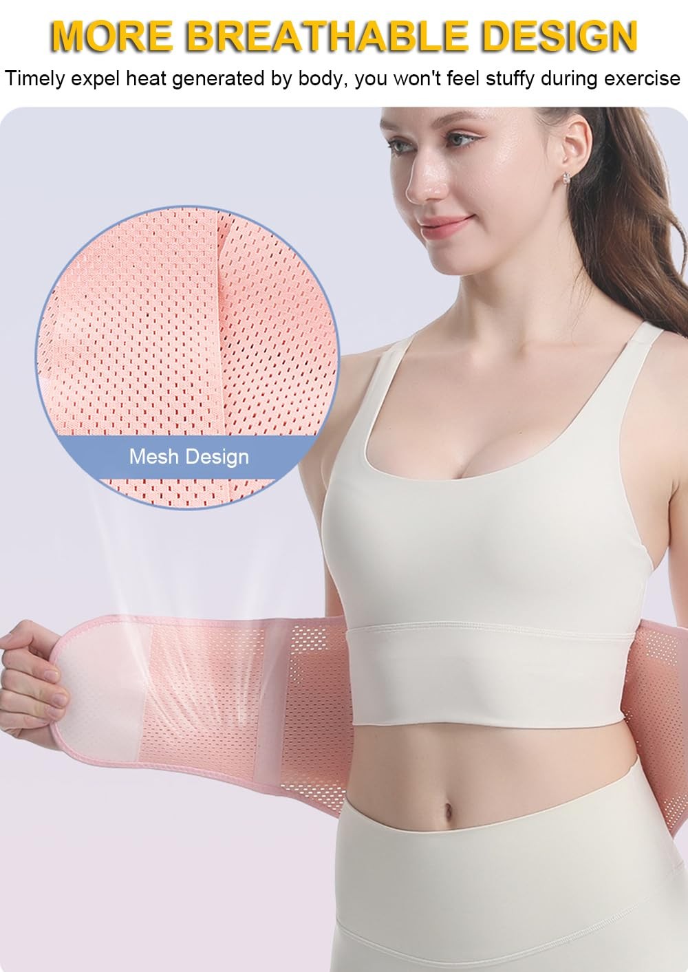 Lightweight Back Brace for Lower Back Pain Women Men, Lumbar Support Waist Su…