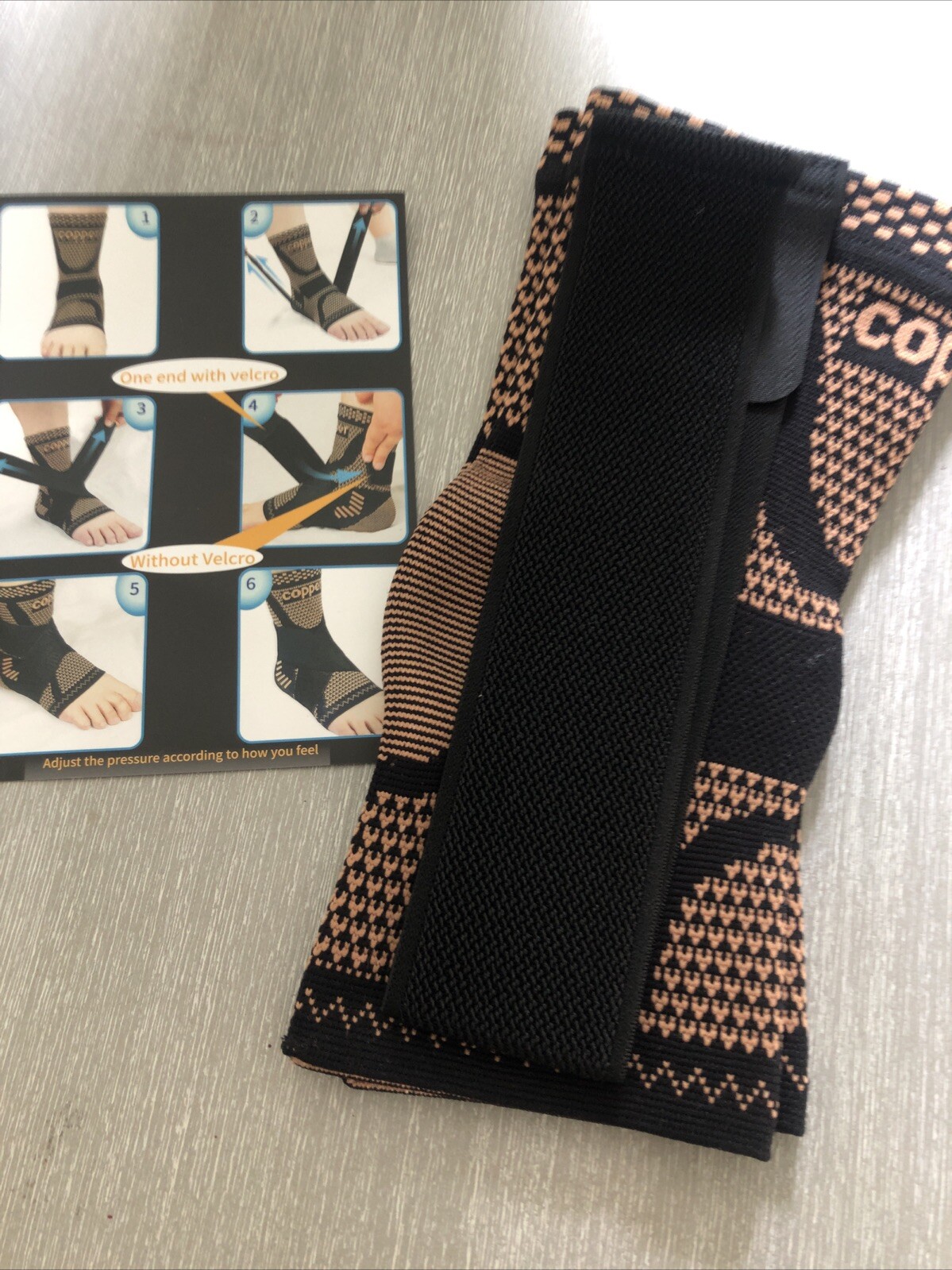 Jiufentian Copper Foot Brace Pure And Healthy – Size L -NEW