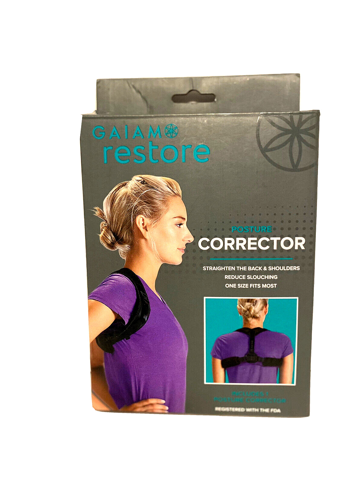 Gaiam Restore Posture Corrector One Size Unisex Black Instructions