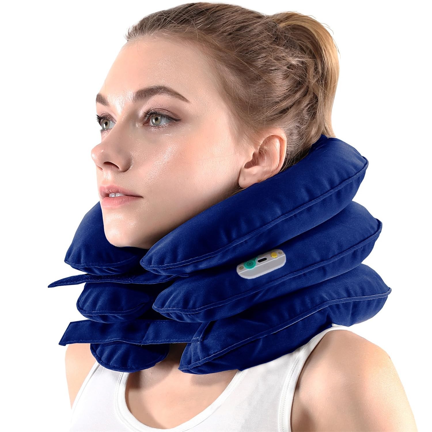 Pump Cervical Neck Traction Device for Neck Pain , -Click-to-Inflate Neck Str…