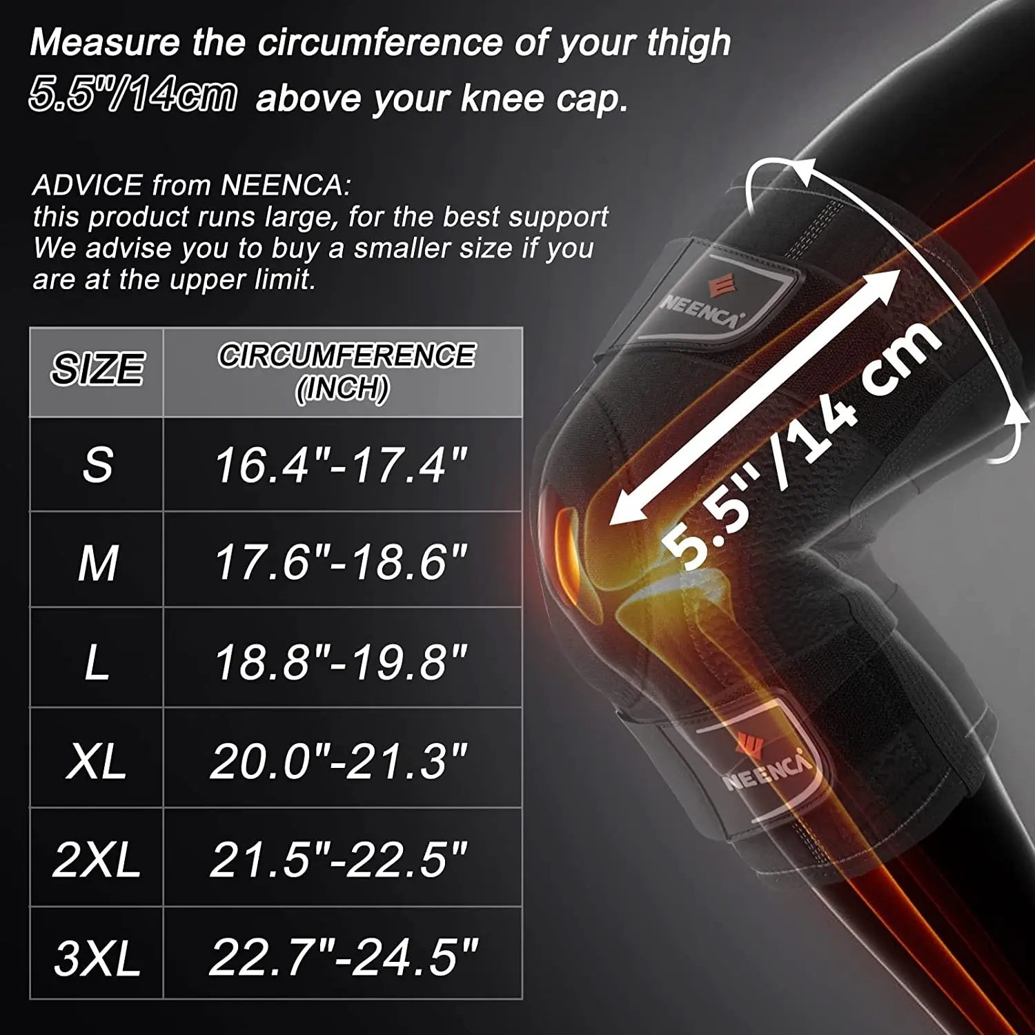 knee brace for knee pain knee support with side stabilizers.