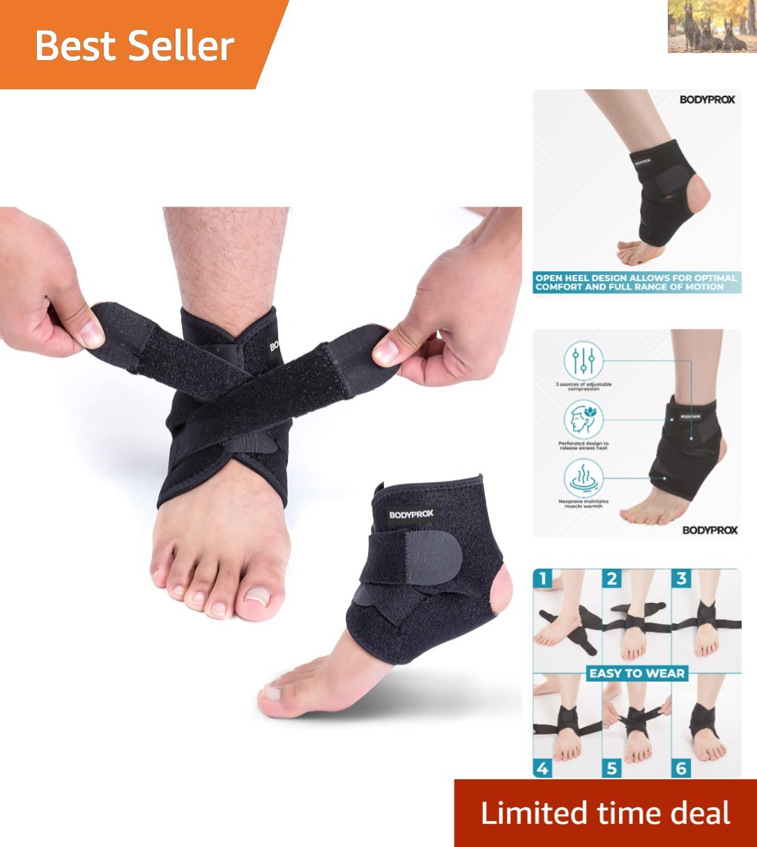 Adjustable Breathable Ankle Support Brace – Ideal for Sports & Daily Use